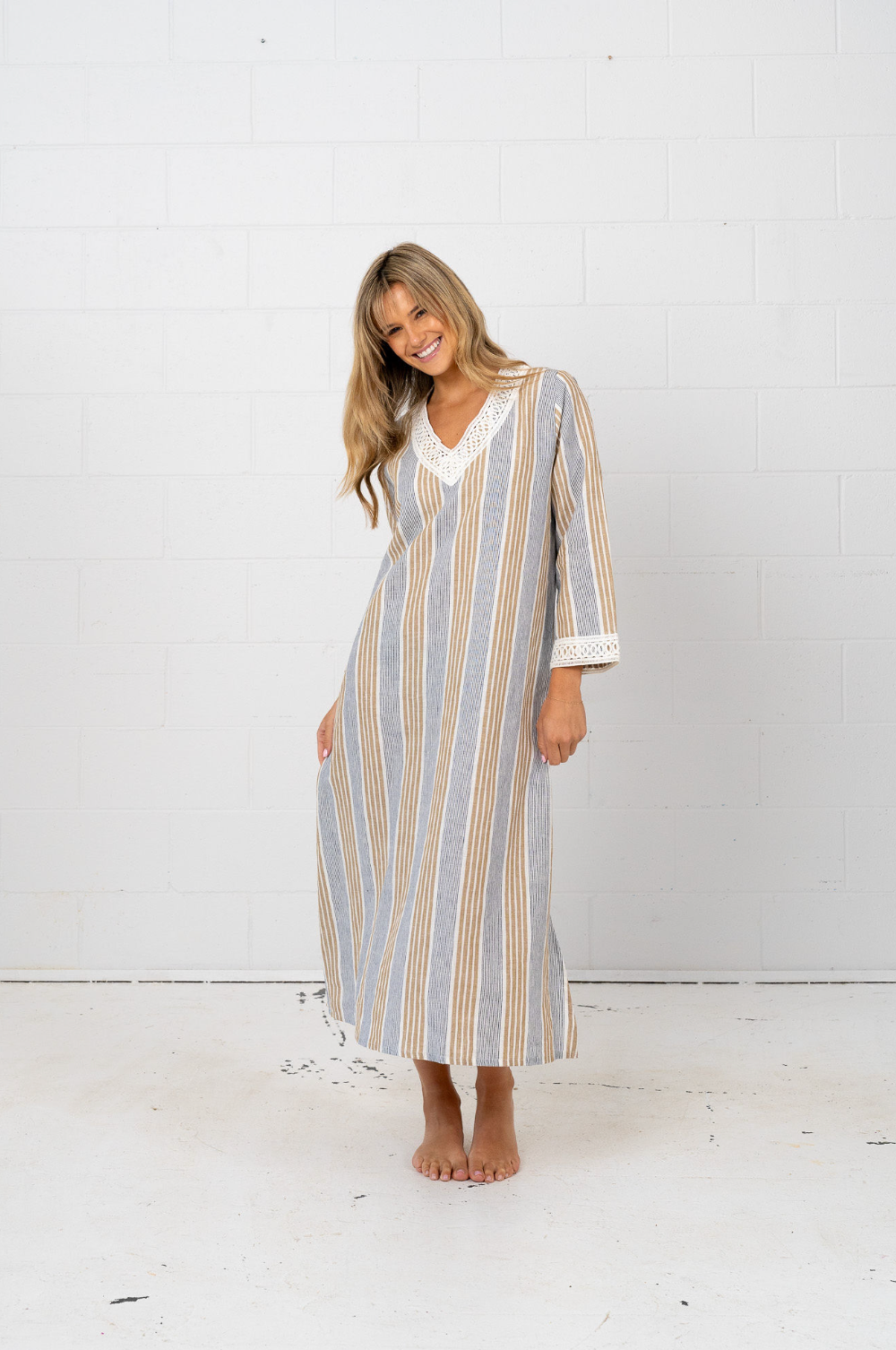 Marnie Maxi - Navy Biege