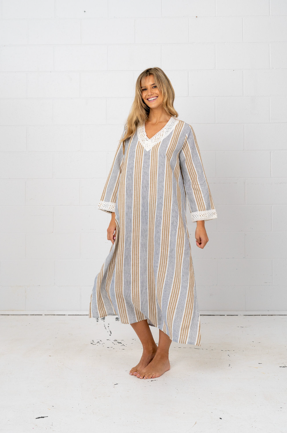 Marnie Maxi - Navy Biege