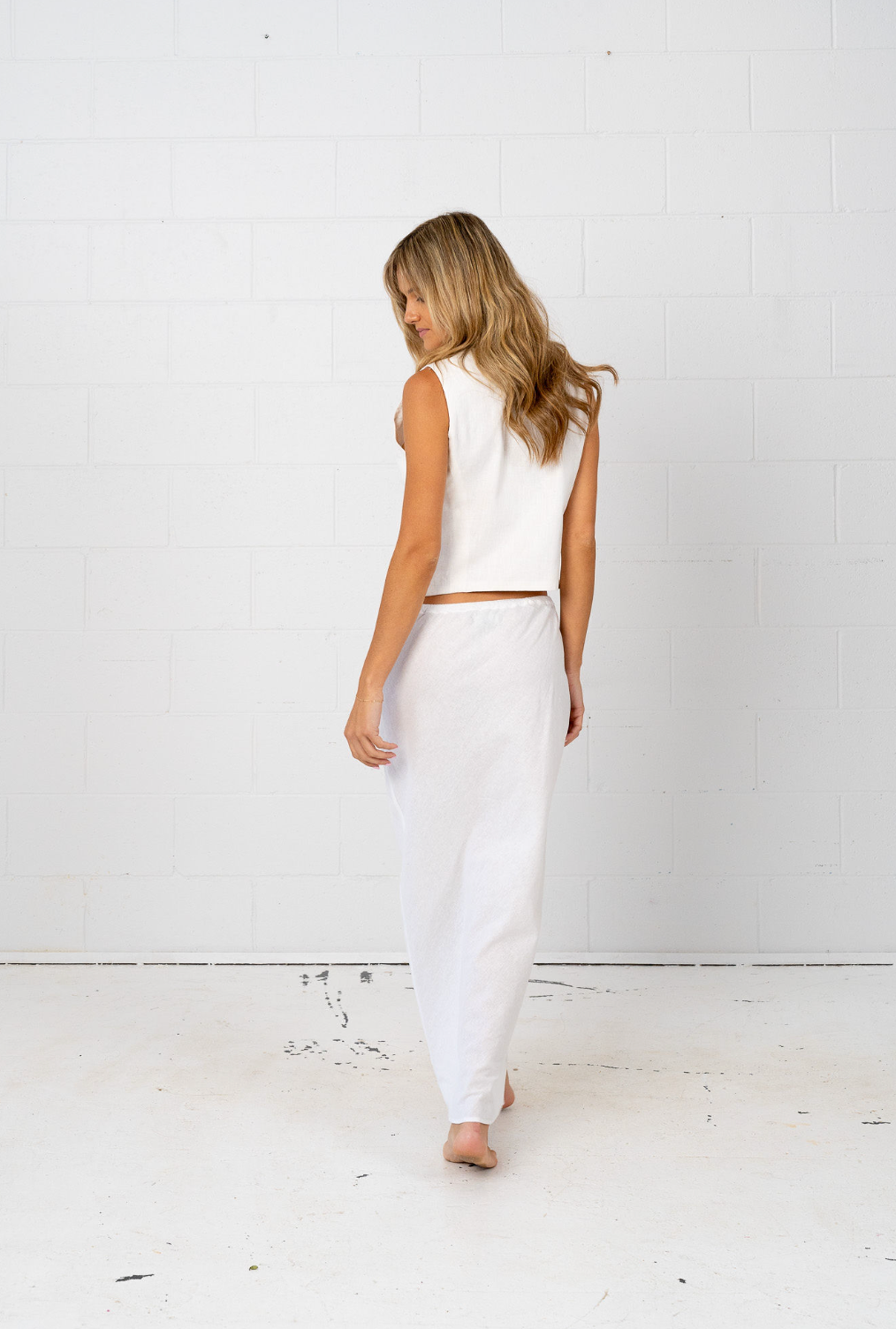 Maddy Bias Skirt - White