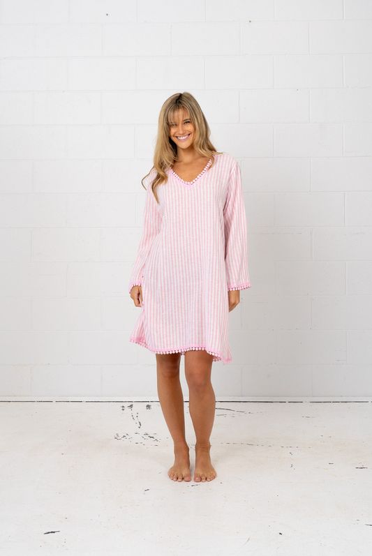 Marnie Midi - Candy Stripe Pink