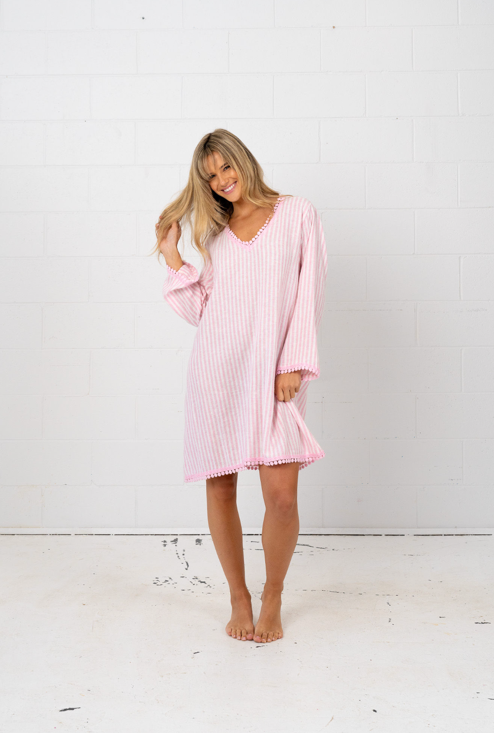 Marnie Midi - Candy Stripe Pink