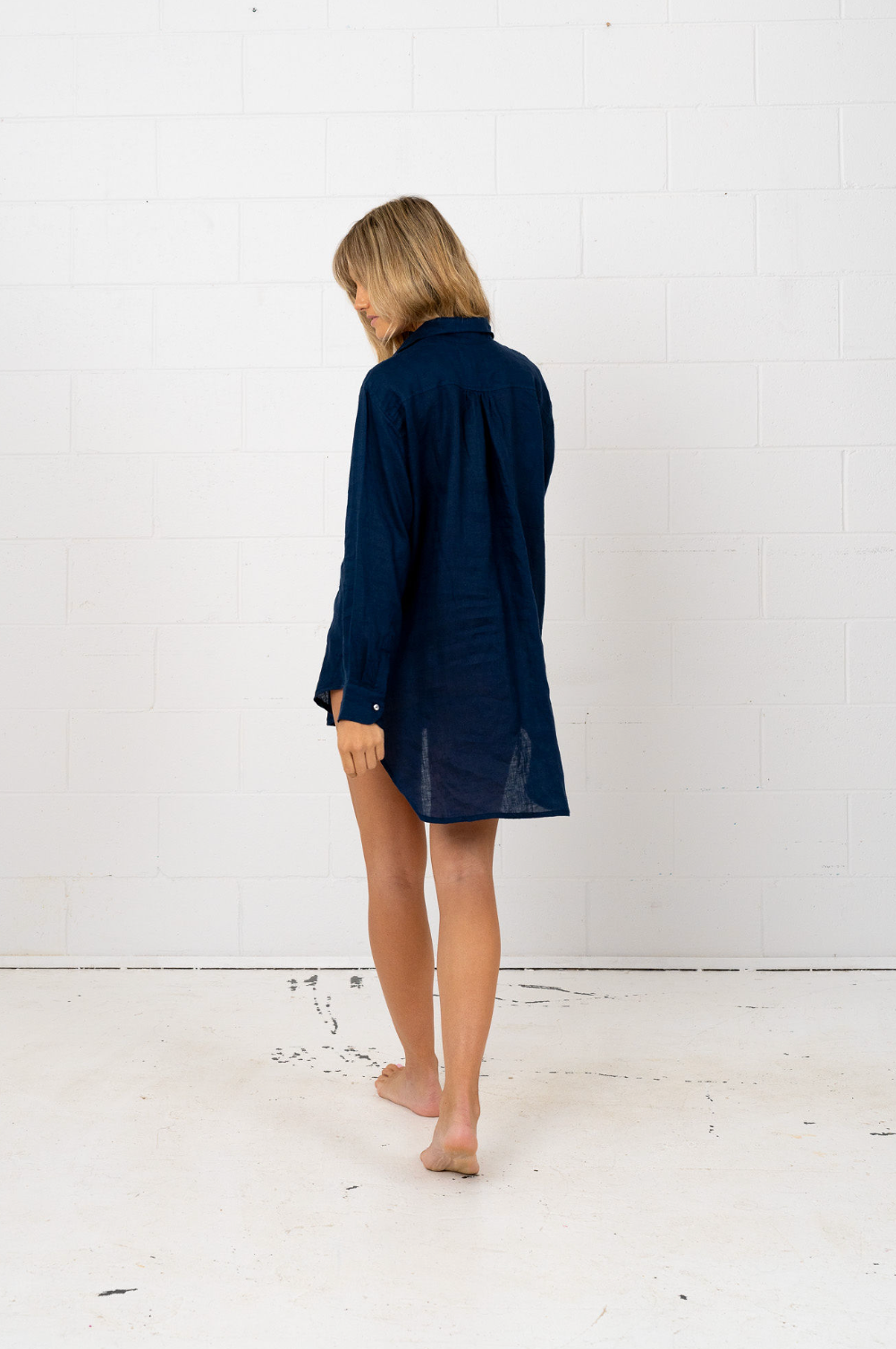 Jessie Smock Shirt - Navy