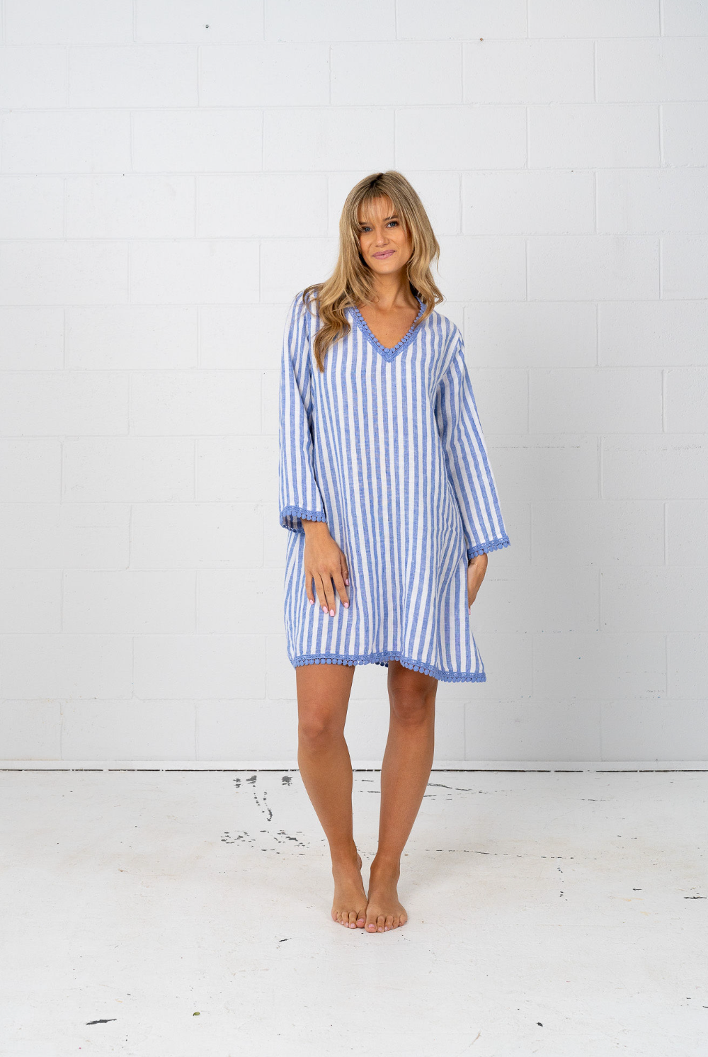 Marnie Midi - Candy stripe Blue