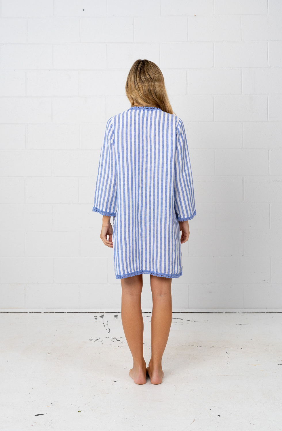 Marnie Midi - Candy stripe Blue